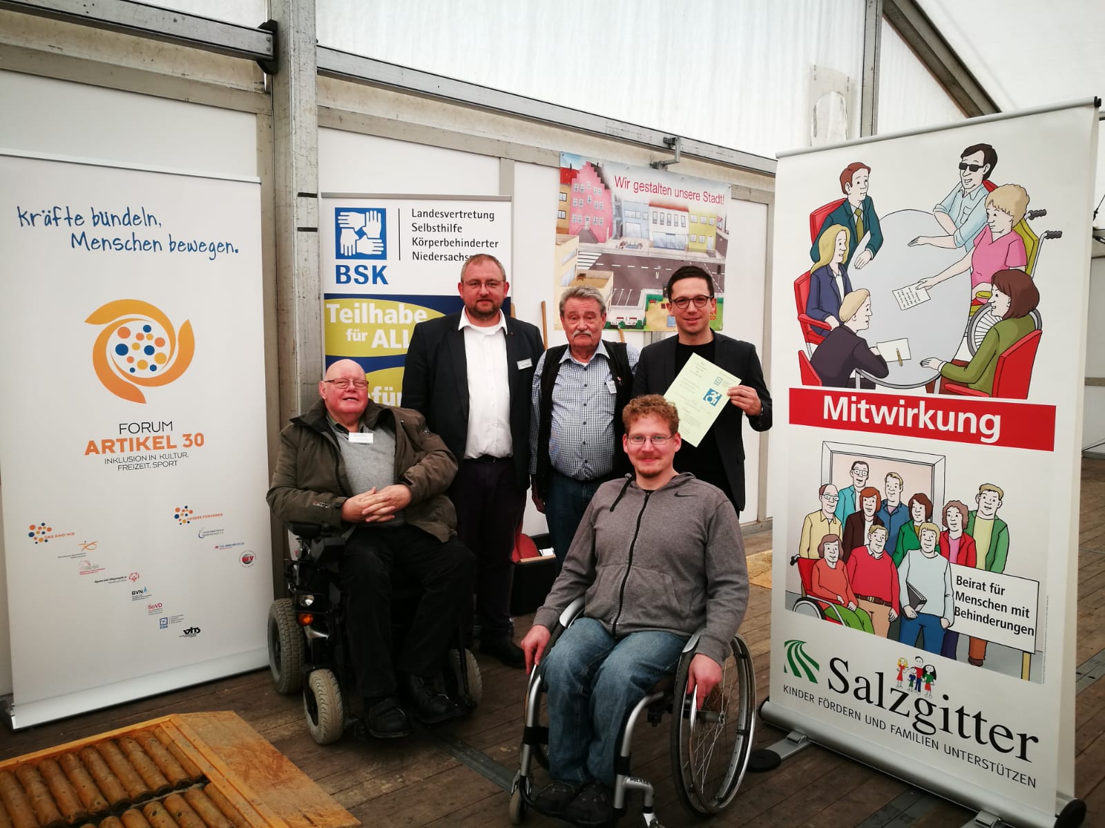 Das Team auf der Messe in Helmstedt.