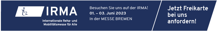 Werbebanner der Internationalen Reha- und Mobilitätsmesse