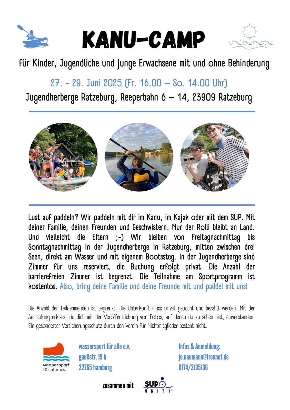 Ankündigung inklusives Kanu-Camp